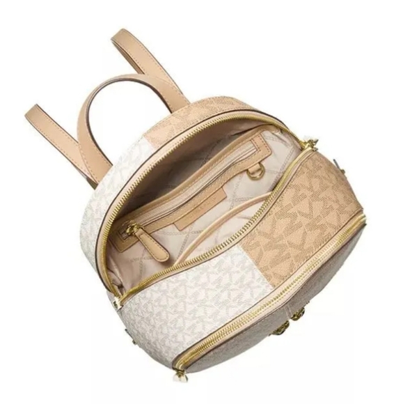 Michael Kors Rhea Color Block Logo MD Backpack - Picture 6 of 9